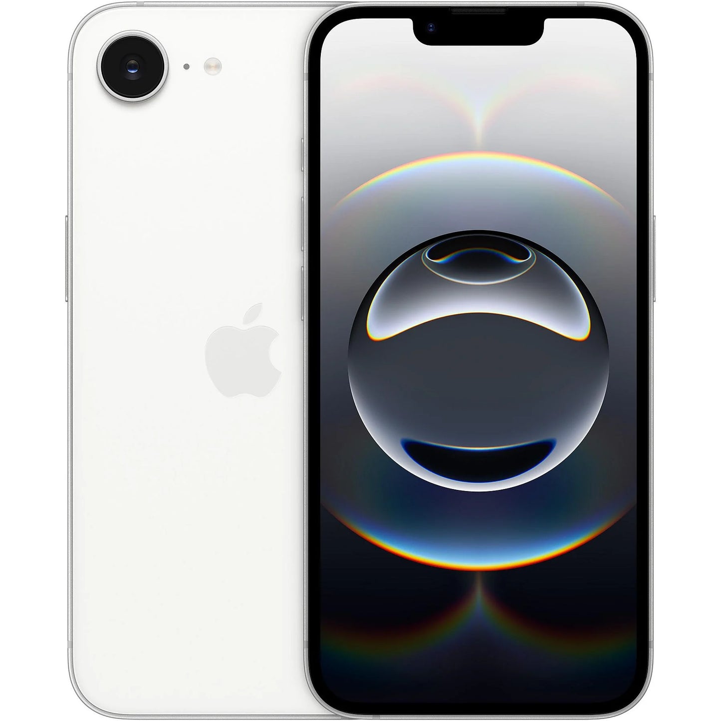 iPhone 16 E in elegant Starlight white-silver. Available in all storage tiers (128 GB–512 GB). Powered by A18 chip, 48 MP single Fusion camera, and long-lasting battery. Fully unlocked and ready for sale.