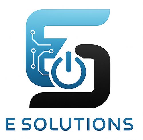 E Solutions logo — electronics retail store specializing in all Apple Products, Phones, laptops, gaming consoles, and accessories