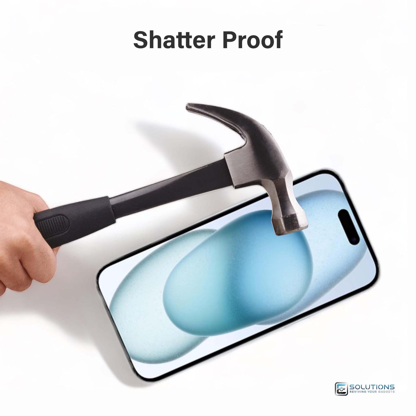 Clear screen protector for iPhone — thin transparent glass protection. Shatter Proof.