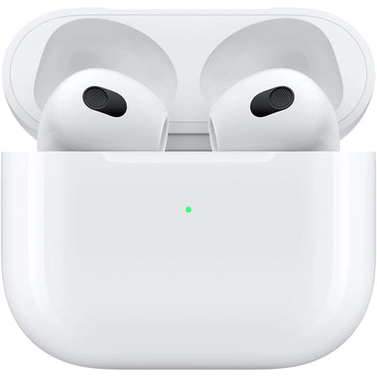 Apple AirPods 3rd Generation Lightning version shown with open charging case — premium Apple wireless earphones for music, calls, and all-day use