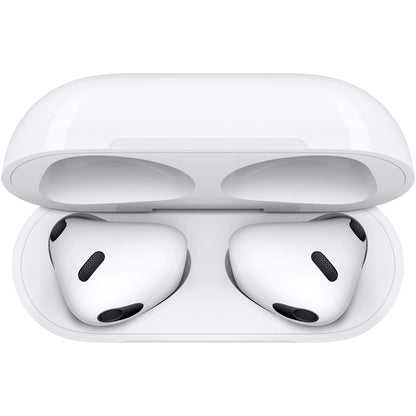 Apple AirPods 3rd Generation Lightning version shown with open charging case — premium Apple wireless earphones for music, calls, and all-day use