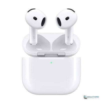 Apple AirPods 4th Generation with ANC inside open charging case, wireless Bluetooth earbuds with noise cancellation — retail and wholesale options.