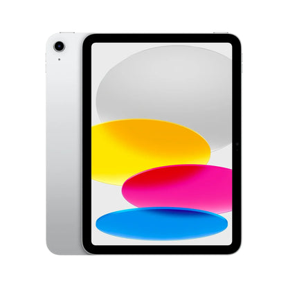 Silver Apple iPad 10th Generation – 64GB / 256GB with Wi-Fi and Cellular. Factory unlocked, ideal for professional and educational use, and bulk wholesale orders.