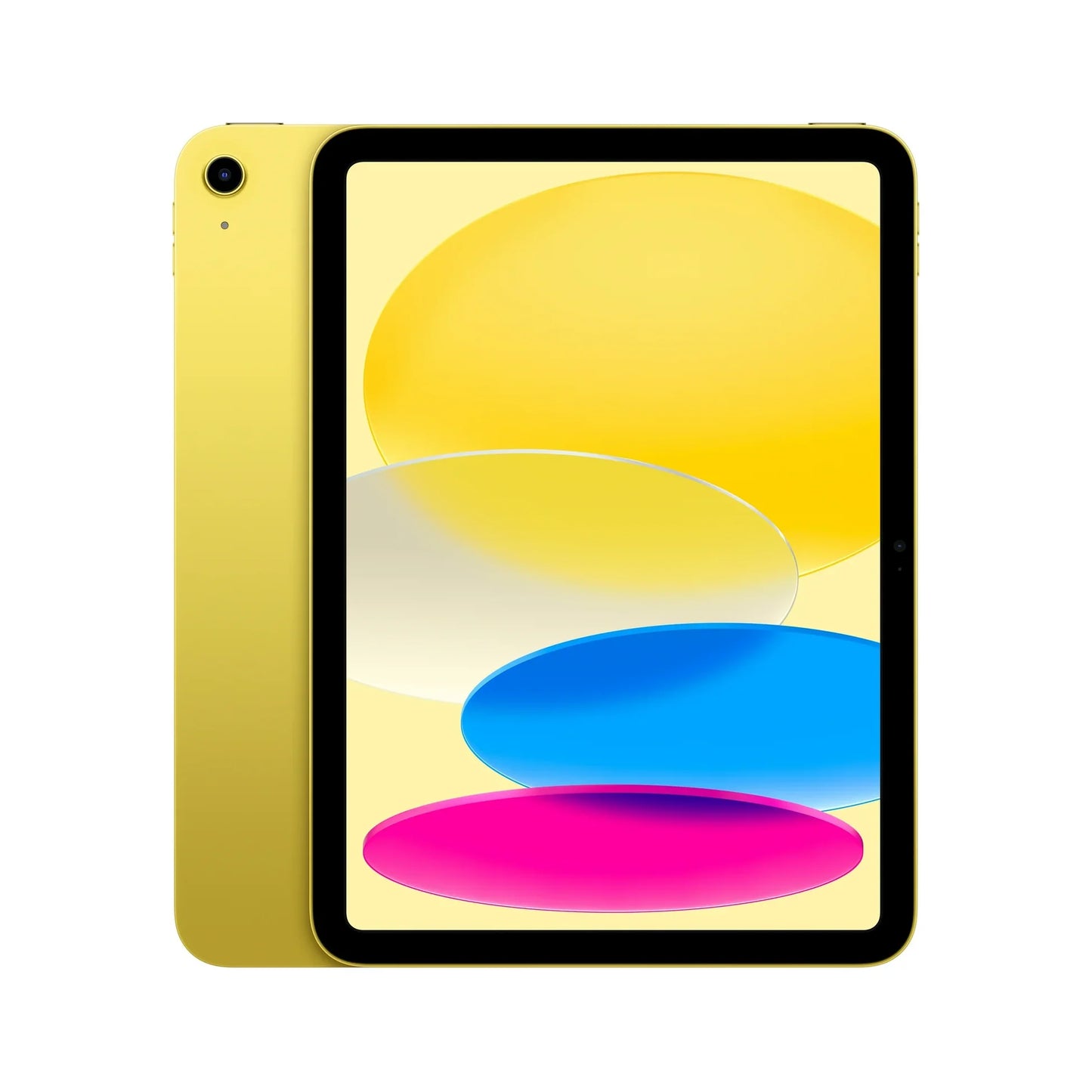 Yellow iPad 10th Gen with 64GB or 256GB – Fully unlocked Wi-Fi + Cellular. A bright and fun tablet for students, creatives, and everyday users.