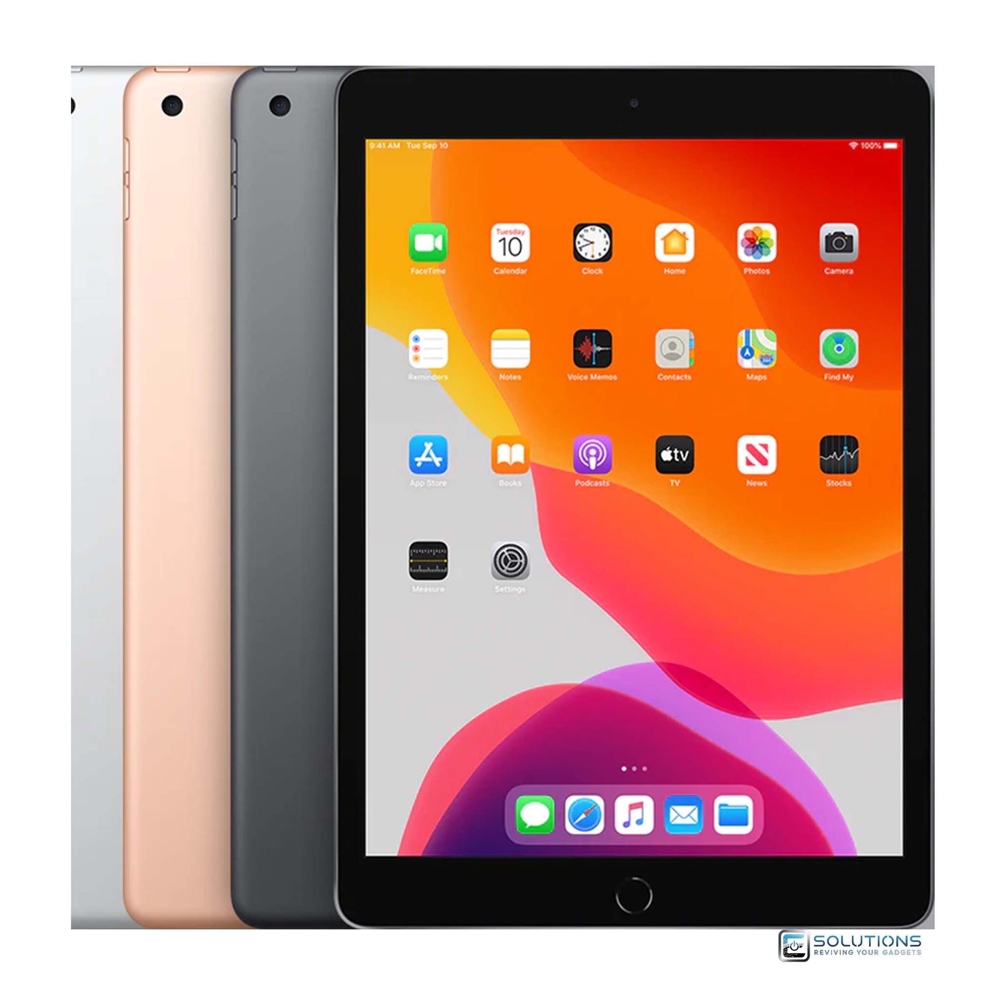 Apple iPad 7th Generation 10.2-inch lineup in Space Gray, Silver, and Gold. Available in 32GB and 128GB, Wi-Fi and Wi-Fi + Cellular models. Ideal for students, professionals, and bulk wholesale orders. Fully unlocked and compatible with major networks.