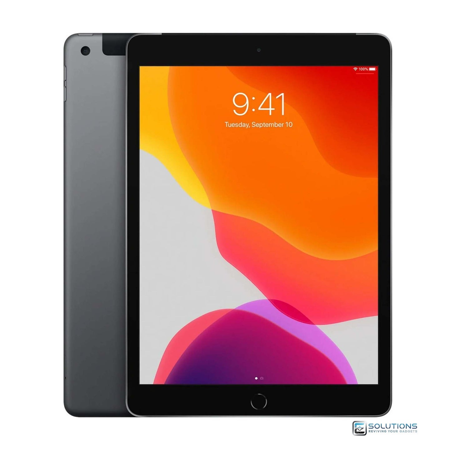 Space Gray iPad 8th Gen with 32GB or 128GB storage, WiFi and Cellular. Fully unlocked for carriers. Great for productivity and entertainment.