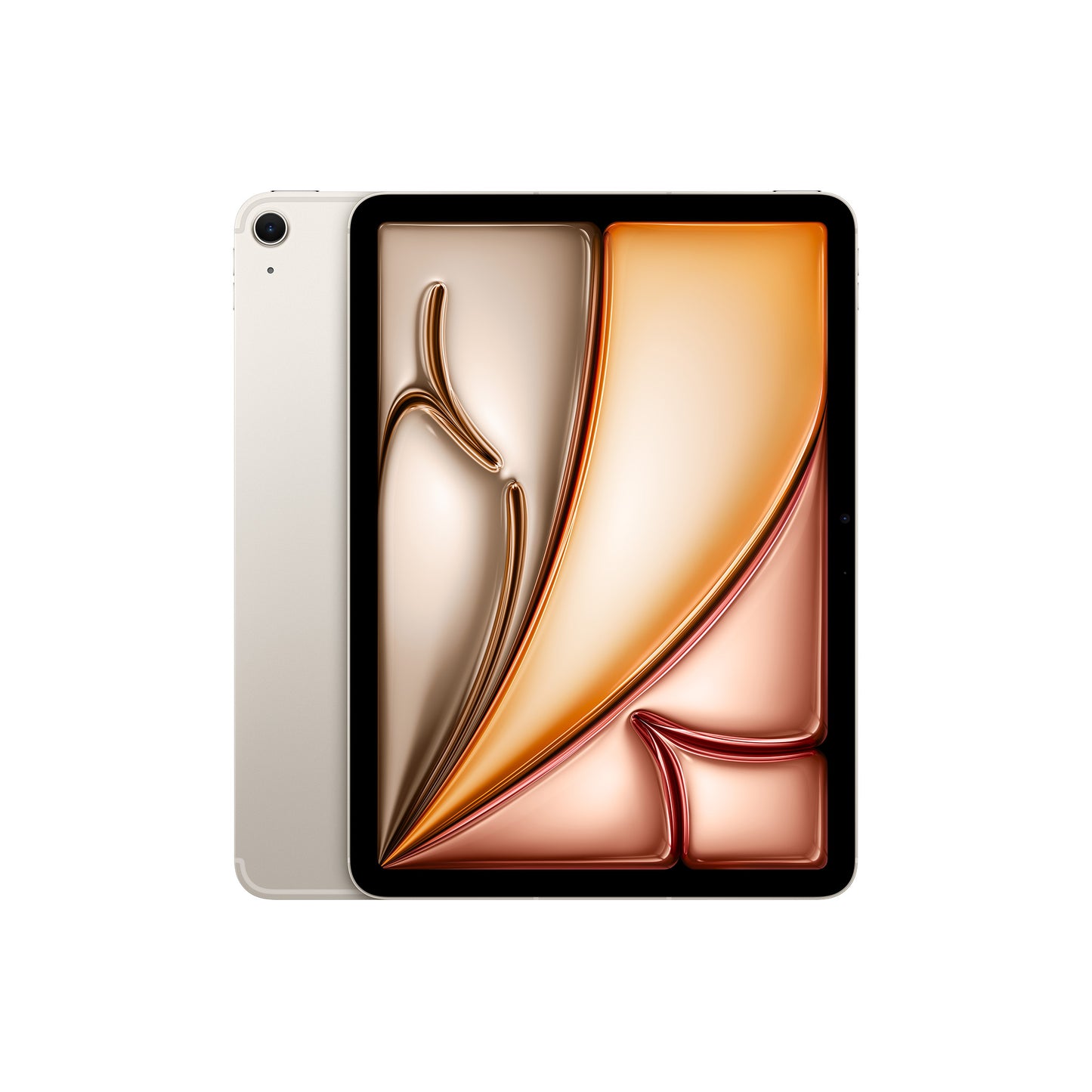 Starlight Apple iPad Air 13-inch M2, available from 128GB to 1TB, with Wi-Fi and Wi-Fi + Cellular unlocked connectivity. Sleek, bright design for productivity, learning, and streaming.