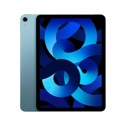 Blue iPad Air 5 — 64GB and 256GB, available in Wi-Fi and Wi-Fi + Cellular unlocked versions. Powerful performance in a bold color for retail or wholesale buyers.