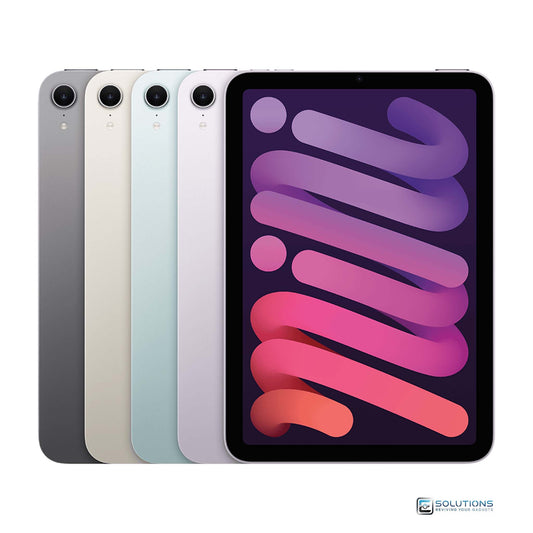 Apple iPad mini A17 Pro lineup in Blue, Purple, Starlight, and Space Gray — available in 128GB, 256GB, and 512GB storage sizes, with both Wi-Fi and Wi-Fi + Cellular (unlocked) models, perfect for retail and wholesale buyers.