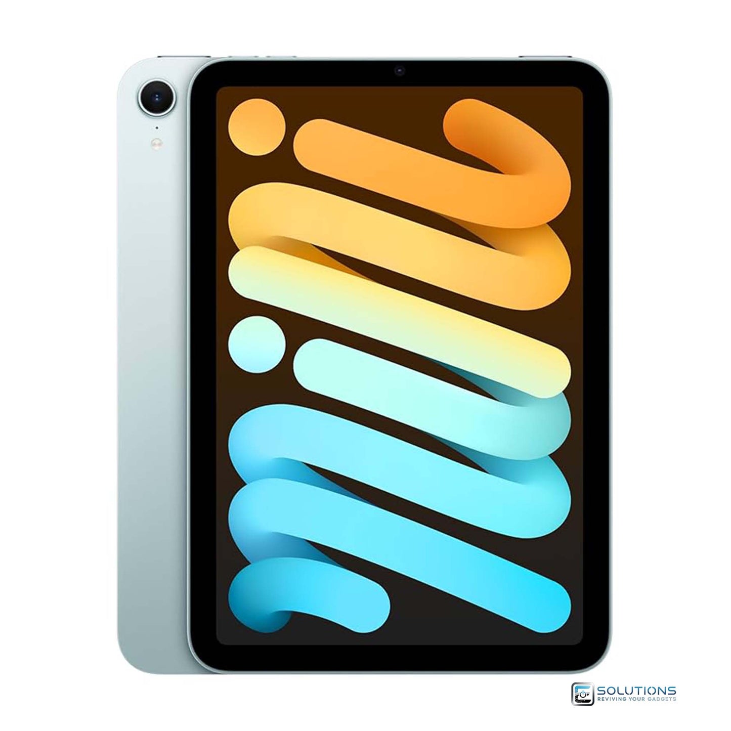 Blue iPad mini A17 Pro, available in 128GB, 256GB, and 512GB, with both Wi-Fi and Wi-Fi + Cellular unlocked models. Compact powerhouse with A17 Pro chip — great for work, learning, and streaming.