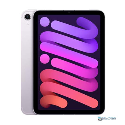 Purple iPad mini A17 Pro, in 128GB, 256GB, and 512GB variants, supports Wi-Fi and Wi-Fi + Cellular unlocked connectivity. Sleek, vibrant device for creatives and mobile professionals.