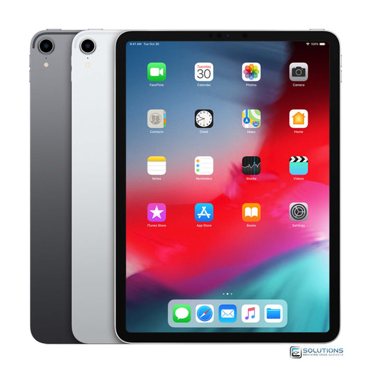 Apple iPad Pro 11-inch 1st Generation in all available colors — Space Gray and Silver — offered in 64GB, 256GB, 512GB, and 1TB storage sizes, with both Wi-Fi and Wi-Fi + Cellular (unlocked) models for retail and wholesale buyers.