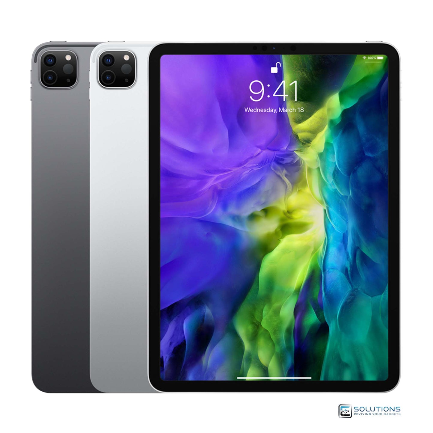 Apple iPad Pro 11-inch 2nd Generation in Space Gray and Silver — available in 128GB, 256GB, 512GB, and 1TB storage options, with both Wi-Fi and Wi-Fi + Cellular unlocked models for retail and wholesale customers.