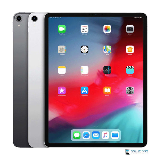 Apple iPad Pro 12.9-inch 3rd Generation in Space Gray and Silver — available in 64GB, 256GB, 512GB, and 1TB storage options, with Wi-Fi and Wi-Fi + Cellular unlocked models for retail and wholesale buyers.