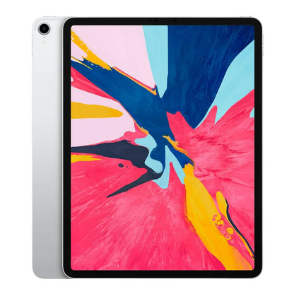 Silver Apple iPad Pro 12.9-inch 3rd Generation, offered in 64GB, 256GB, 512GB, and 1TB, with Wi-Fi and Wi-Fi + Cellular unlocked models. Built for performance, design, and high-end productivity.