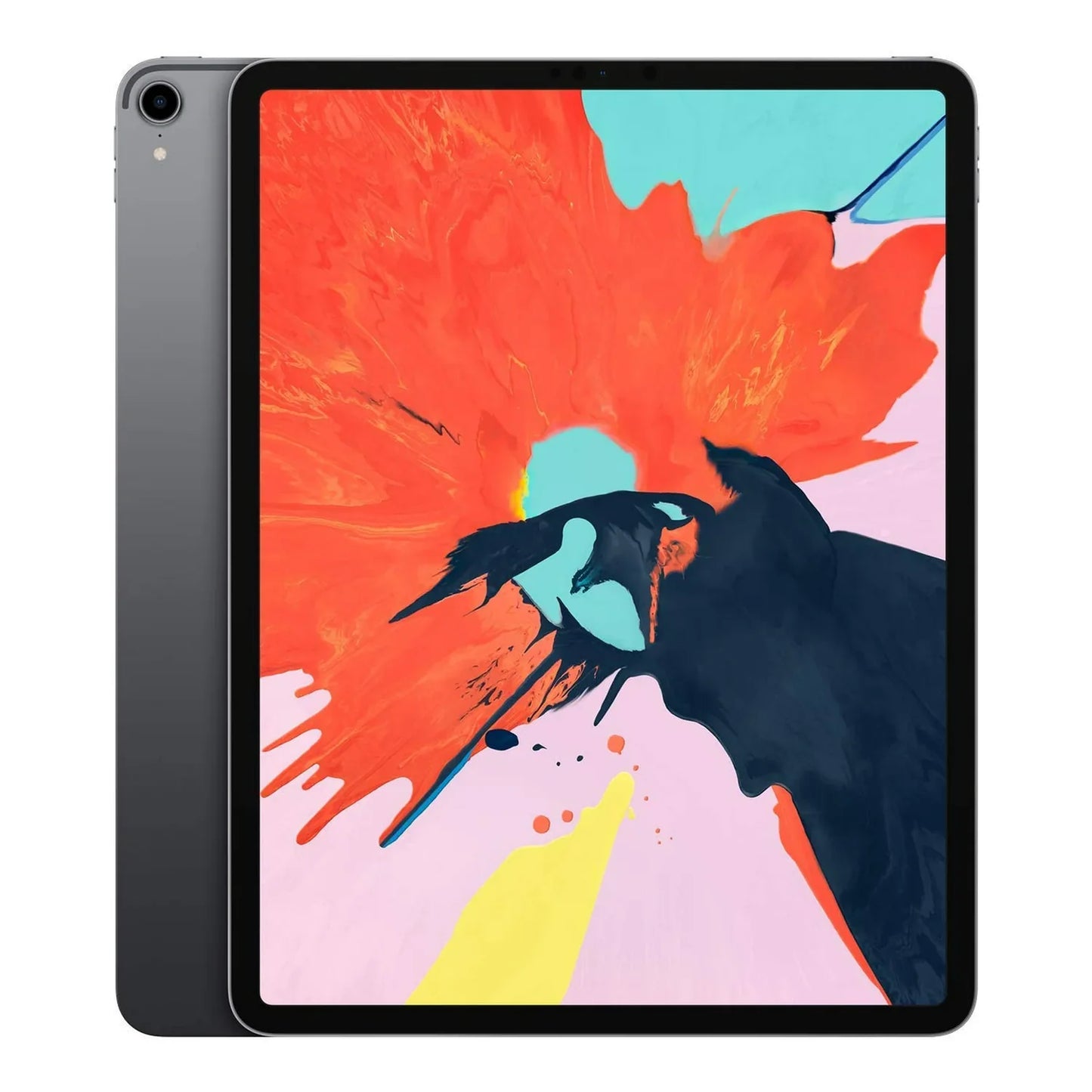 Space Gray Apple iPad Pro 12.9-inch 3rd Generation, available in 64GB, 256GB, 512GB, and 1TB, with Wi-Fi and Wi-Fi + Cellular unlocked models. Perfect for professionals, creatives, and multitasking power users.