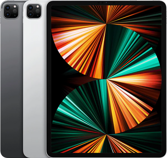 Apple iPad Pro 12.9-inch 5th Generation in Space Gray and Silver — available in 128GB, 256GB, 512GB, 1TB, and 2TB, with Wi-Fi and Wi-Fi + Cellular unlocked models for retail and wholesale buyers.
