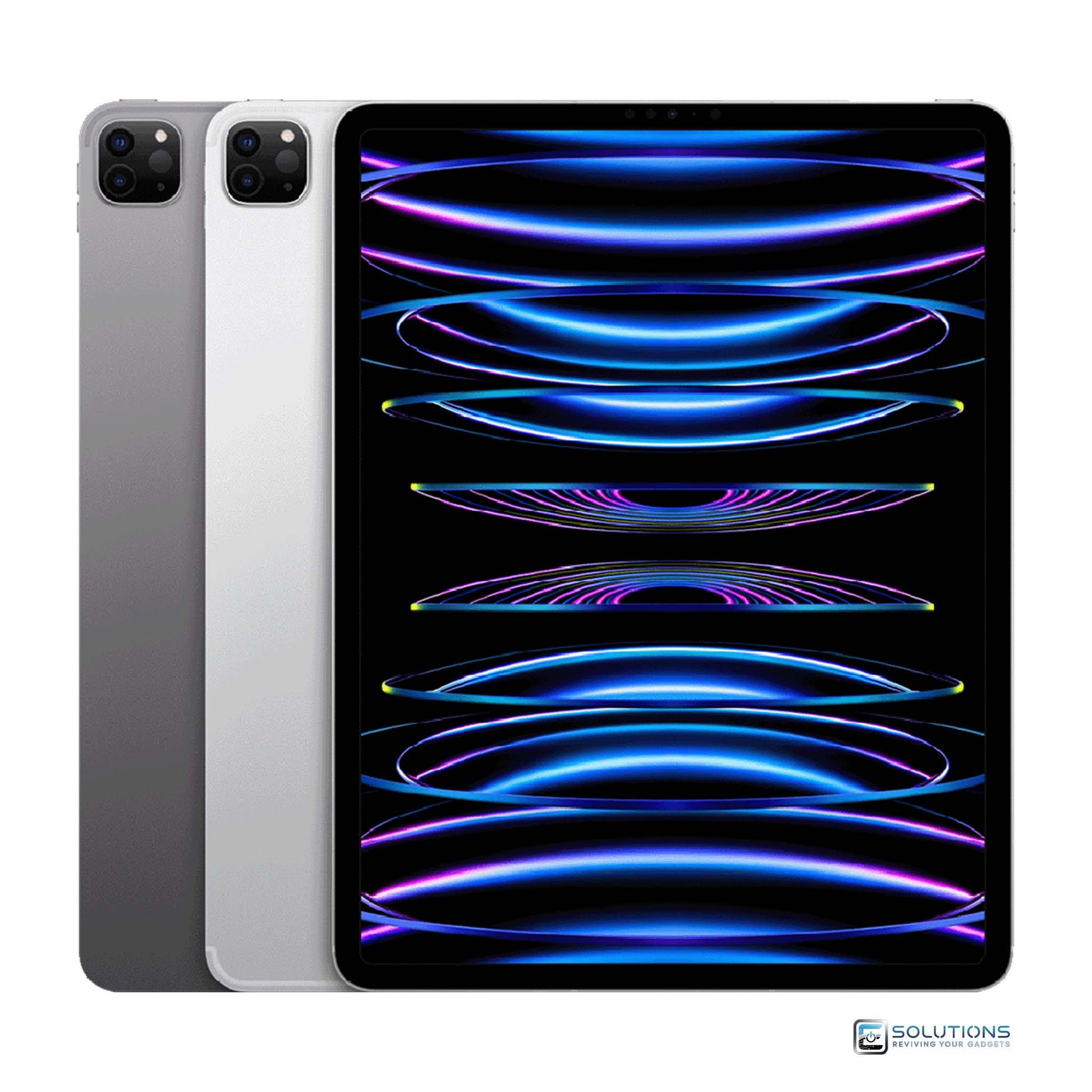 Apple iPad Pro 12.9-inch 6th Generation lineup in Space Gray and Silver — available in 128GB, 256GB, 512GB, 1TB, and 2TB storage, with Wi-Fi and Wi-Fi + Cellular unlocked models for retail and wholesale buyers.