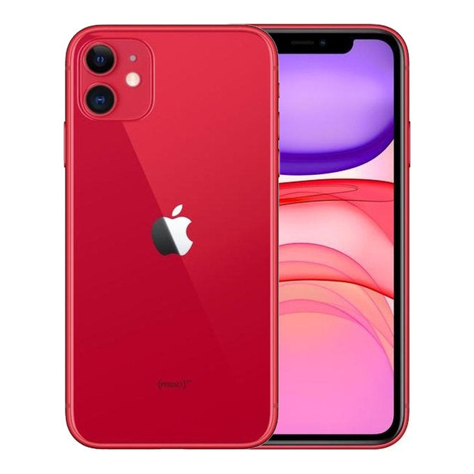 Apple iPhone 11 in striking (PRODUCT)RED finish — a customer favorite, fully unlocked and sold in various storage options. Supports global networks, perfect for personal use or wholesale inventory.