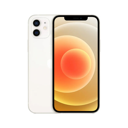 White Apple iPhone 12 Mini — minimalist look with powerful specs. Available in 64GB, 128GB, and 256GB storage, fully unlocked, GSM + CDMA compatible, ready for retail or bulk purchase.
