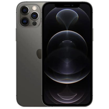 Apple iPhone 12 Pro Max in Graphite with a sleek matte finish, available in 128GB, 256GB, and 512GB — fully unlocked and ready for all carriers; great for both retail and bulk wholesale.