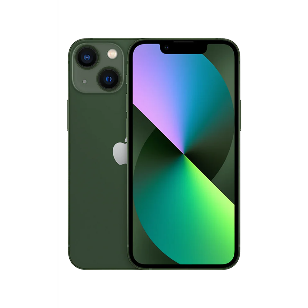 iPhone 13 in bold Green, photographed in excellent/good used condition, available unlocked in multiple capacities — perfect for both end users and wholesale resellers.