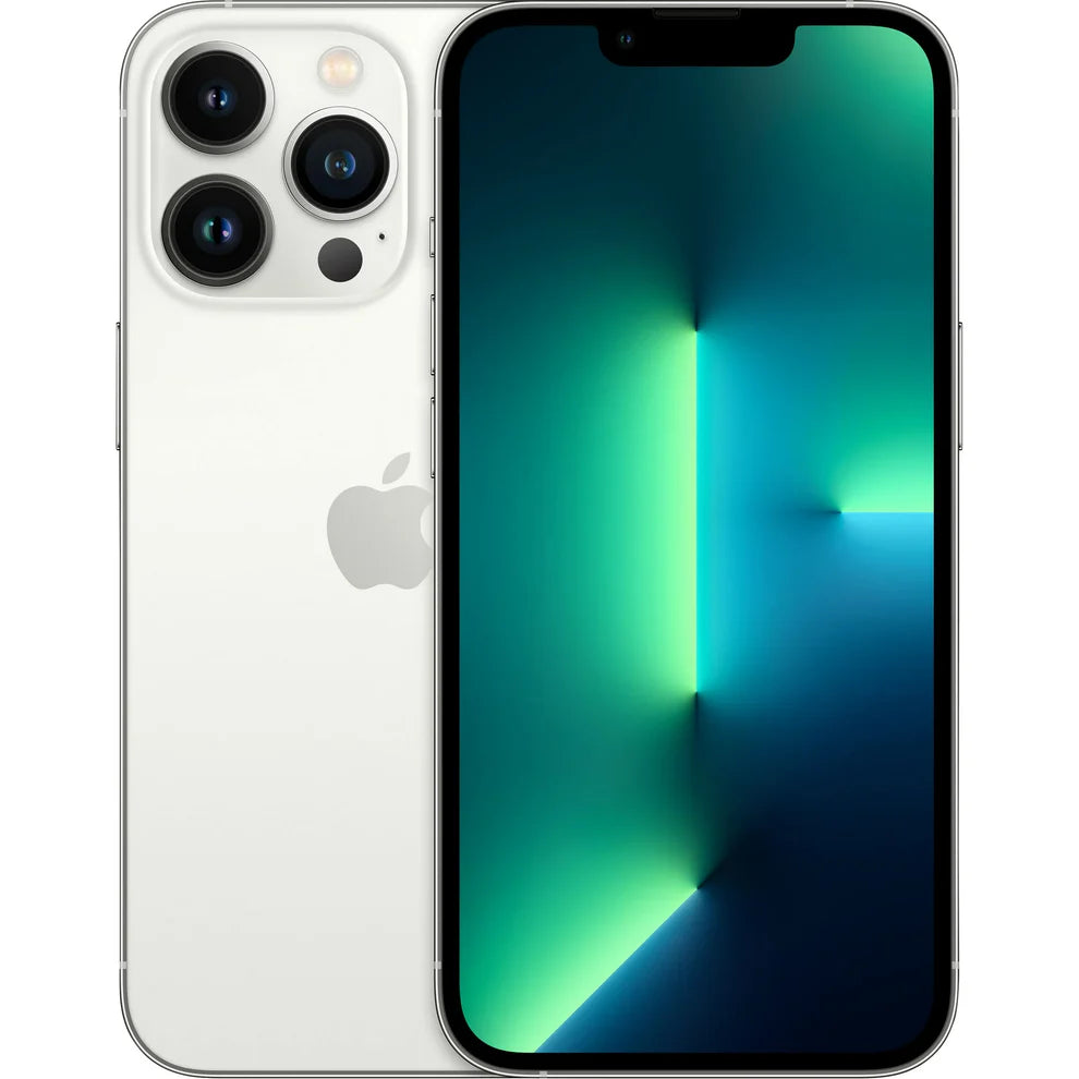 iPhone 13 Pro Max in elegant Silver – fully unlocked, retail and wholesale ready, multiple storage options including 128GB, 256GB, 512GB, and 1TB.