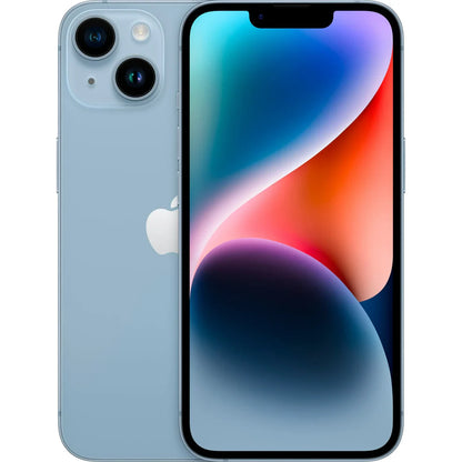 Buy Apple iPhone 14 Blue 128GB 256GB 512GB unlocked retail and wholesale – new/excellent/good condition, works with AT&T, T-Mobile, Verizon, Cricket, BoostMobile, MetroPCS, and all global GSM/CDMA carrier