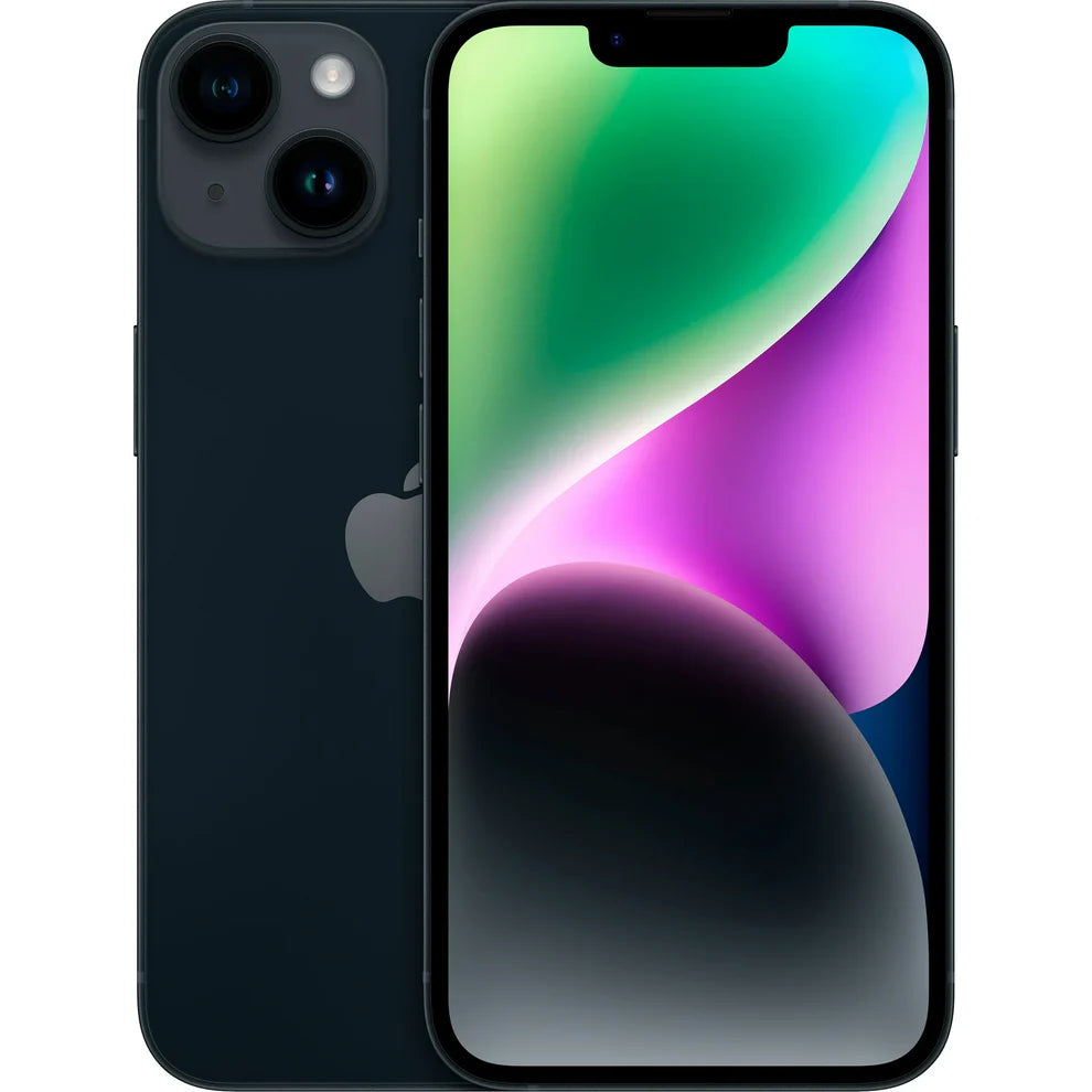 Unlocked Apple iPhone 14 Midnight black 128GB 256GB 512GB – good/excellent/new condition – retail and bulk wholesale – works with all major carriers including T-Mobile, AT&T, Verizon, and global networks.