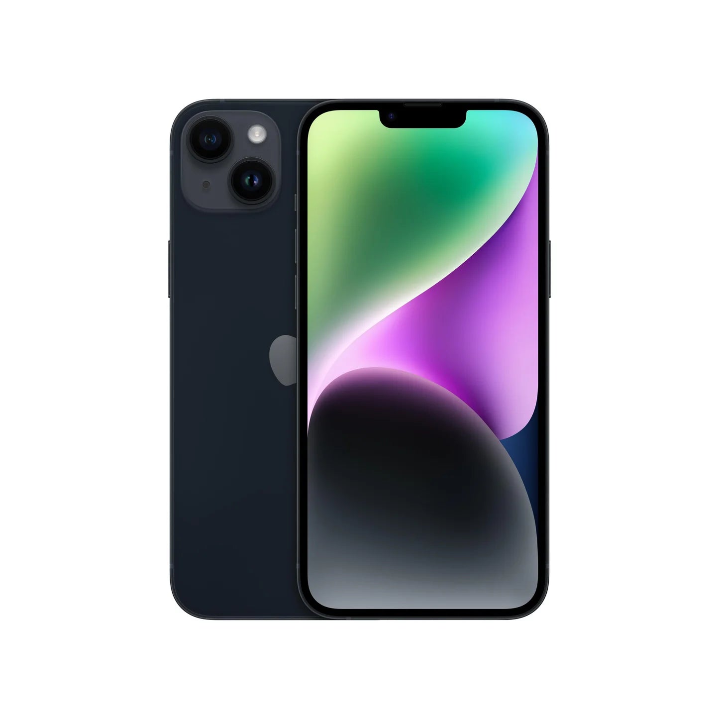 Midnight black iPhone 14 Plus – sleek and modern look; factory unlocked, excellent/good condition, supports all major carriers.