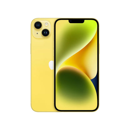 Vibrant yellow iPhone 14 Plus – bright and bold; factory unlocked, multiple storage options available, wholesale-ready.