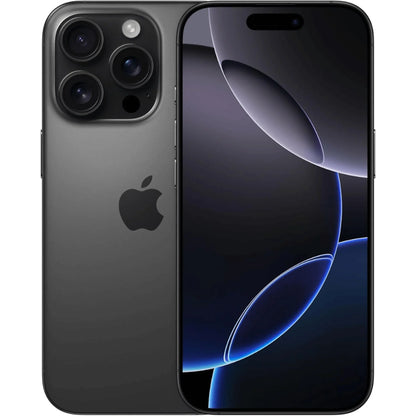Sleek Black Titanium iPhone 16 Pro — available in 128GB, 256GB, 512GB, and 1TB. Factory unlocked, ideal for personal use or resale.