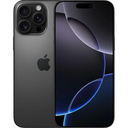 Apple iPhone 16 Pro Max Black Titanium — sleek matte finish with high-performance specs. Available in 256GB to 1TB. Fully unlocked for all major GSM networks. Popular choice for business users.