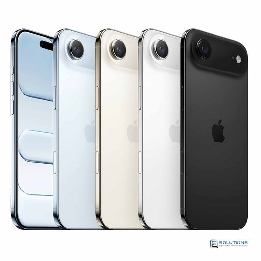 Apple iPhone 17 Air lineup in Sky Blue, Light Gold, Cloud White, and Space Black — unlocked smartphones available for retail and wholesale in 256GB, 512GB, and 1TB storage