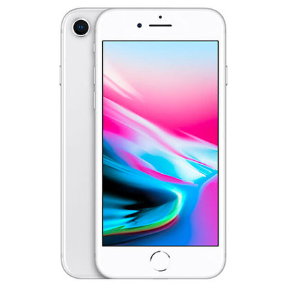 Apple iPhone 8 in Silver — offered in 64GB, 128GB, and 256GB, factory unlocked, good used condition, GSM and CDMA compatible