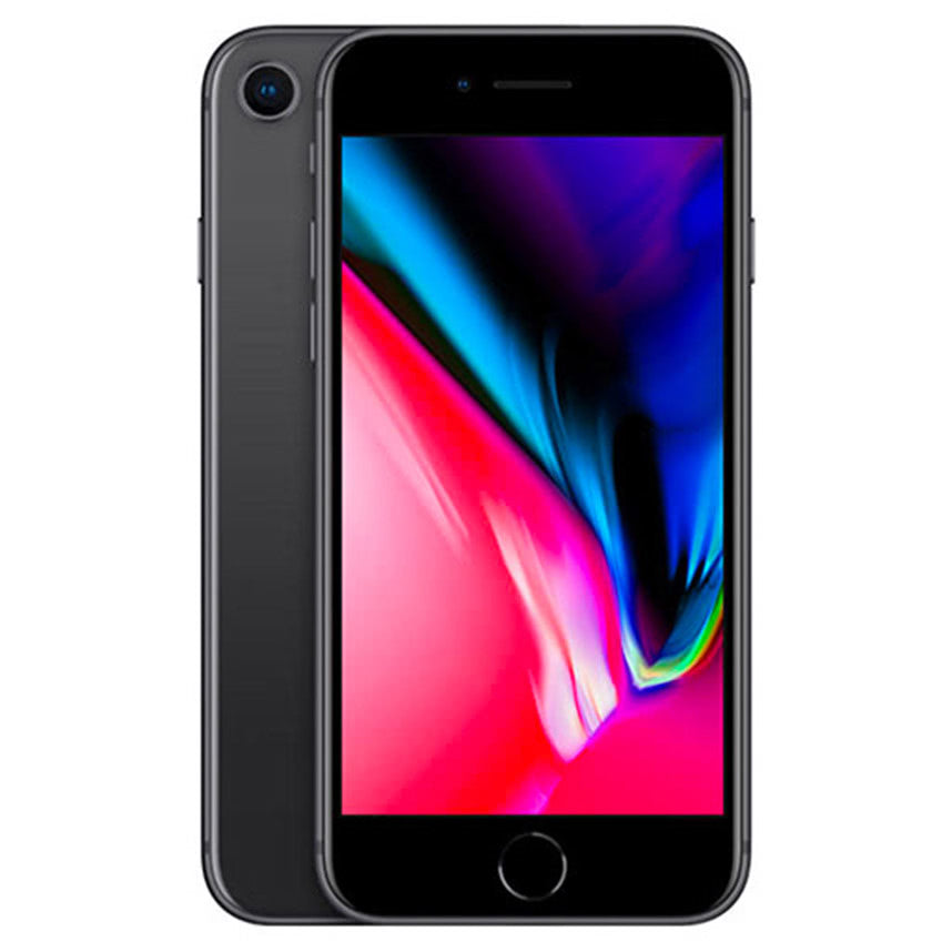 Apple iPhone 8 in Space Gray — available in 64GB, 128GB, and 256GB, fully unlocked, used in good condition, compatible with GSM and CDMA carriers.