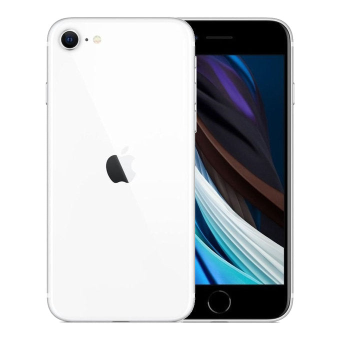 Apple iPhone SE 2020 in crisp White — tested, unlocked, and ready for GSM and CDMA networks; available in multiple storage options, ideal for everyday or resale use.