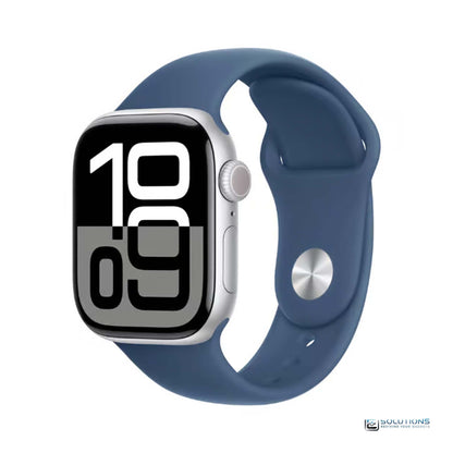 Apple Watch Series 10 Silver aluminum case, GPS version, available in both 41mm and 45mm sizes, fully unlocked and ready for retail or wholesale buyers.