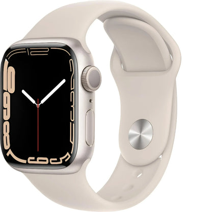 Apple Watch Series 8 GPS, 41mm and 45mm in Starlight aluminum case, fitness and health tracking, retail and wholesale
