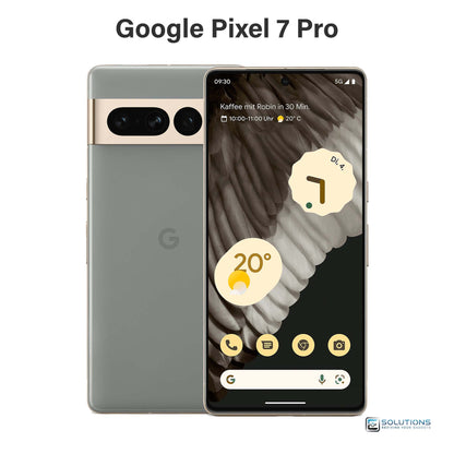 Google Pixel 7 Pro Hazel — unique green-gray color, unlocked flagship available with 128GB, 256GB, and 512GB storage for retail and wholesale customers