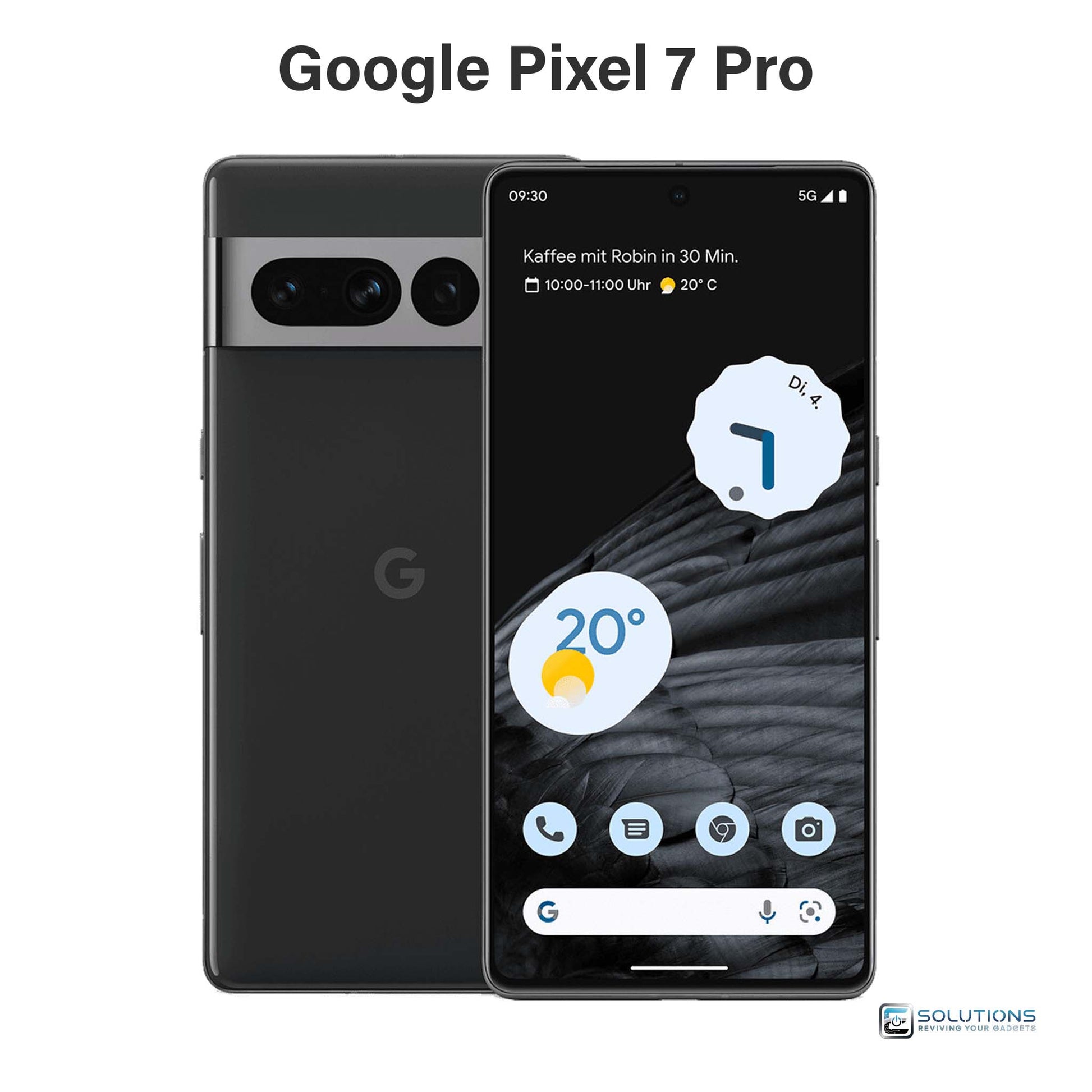 Google Pixel 7 Pro Obsidian — sleek unlocked flagship phone, available for retail and wholesale in 128GB, 256GB, and 512GB