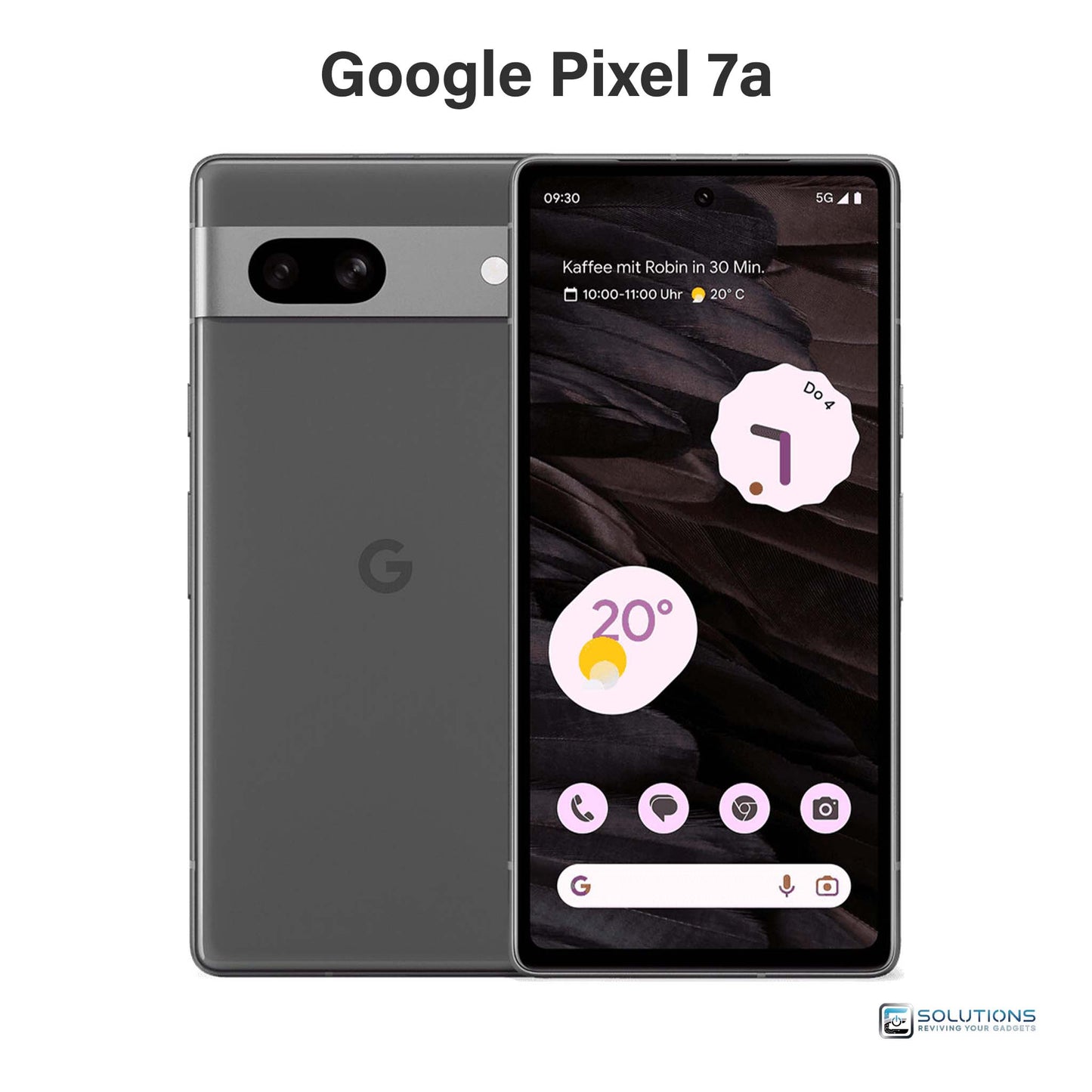 Google Pixel 7a Charcoal — sleek dark rocker-style finish, unlocked, available in 128 GB for retail and wholesale