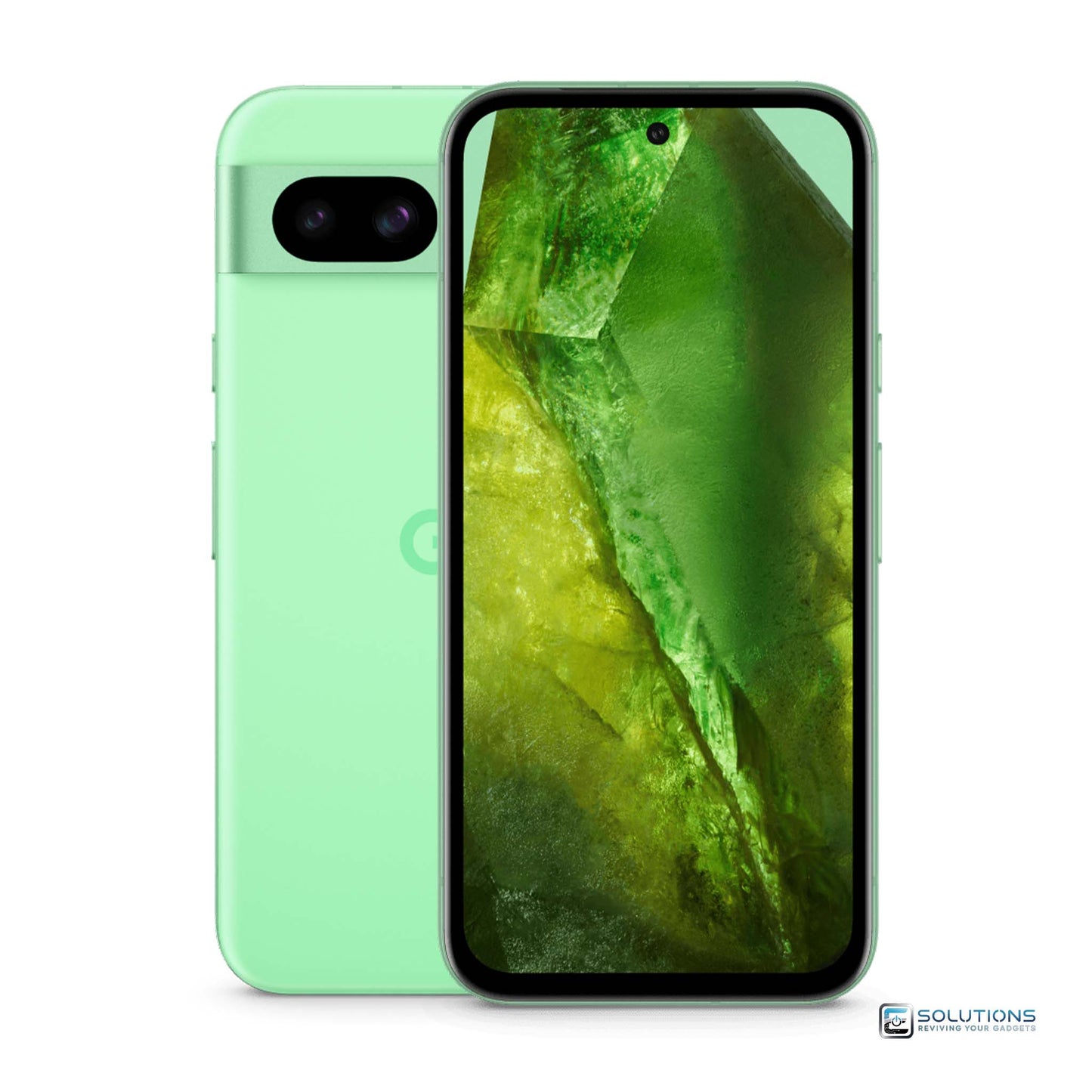 Google Pixel 8a Aloe — fresh green finish, unlocked device sold in 128GB and 256GB storage for wholesale and retail supply