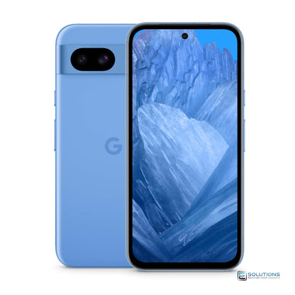 Google Pixel 8a Bay — unique light blue color, unlocked phone available in 128GB and 256GB storage for retail and wholesale buyers