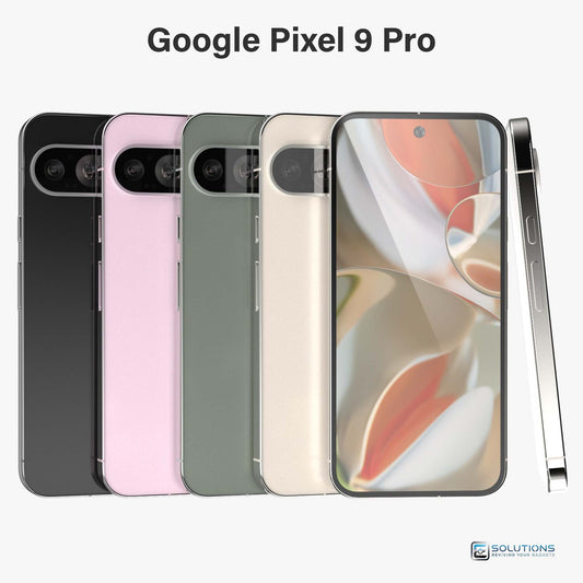 Google Pixel 9 Pro lineup in Obsidian, Porcelain, Hazel, and Rose Quartz — unlocked flagship smartphones for retail and wholesale in 128GB, 256GB, 512GB, and 1TB storage options