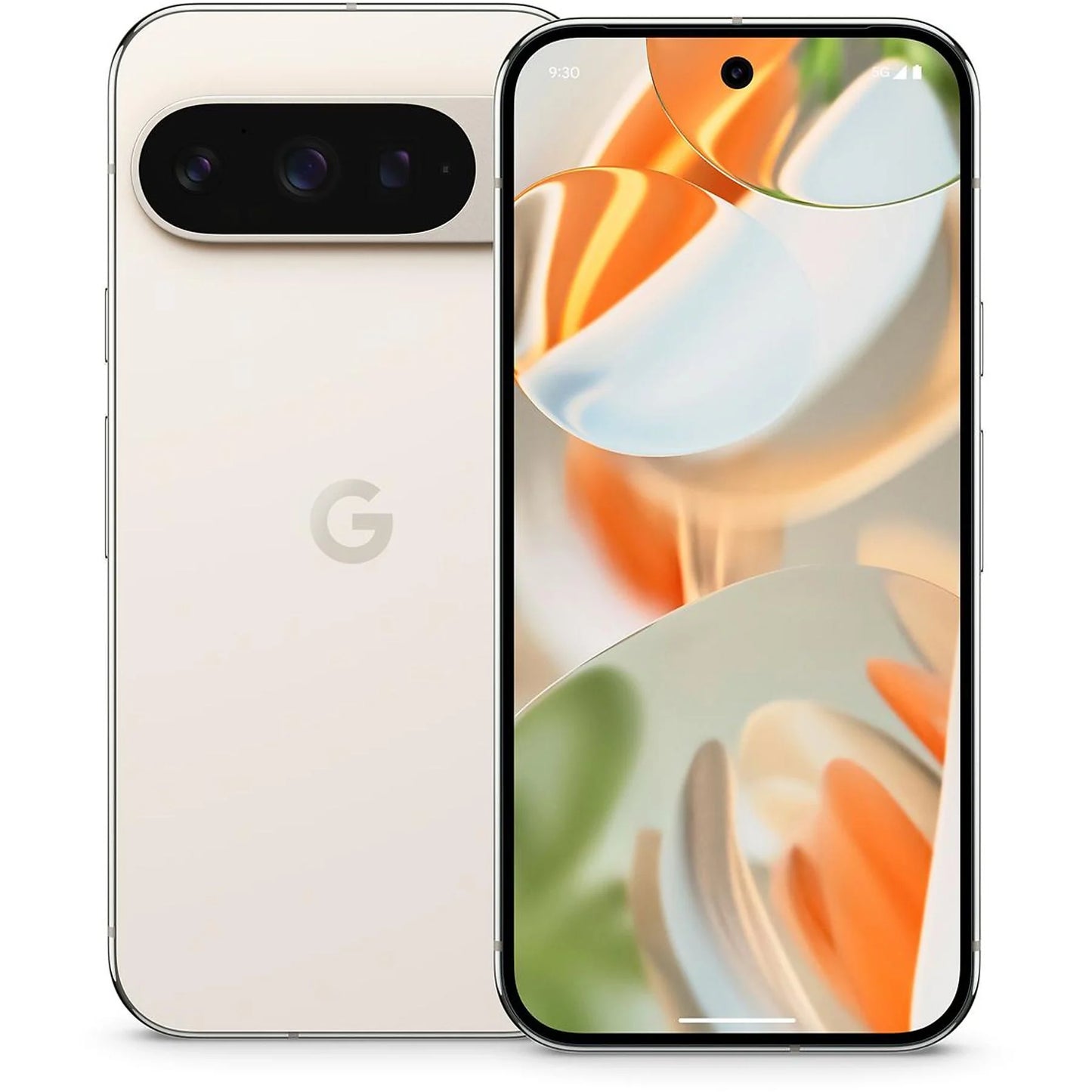 Google Pixel 9 Pro Porcelain — elegant white premium smartphone, unlocked and offered in 128GB, 256GB, 512GB, and 1TB storage