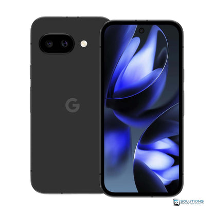 Google Pixel 9a Obsidian — classic dark finish, factory unlocked, available with 128GB or 256GB storage for wholesale and retail buyers