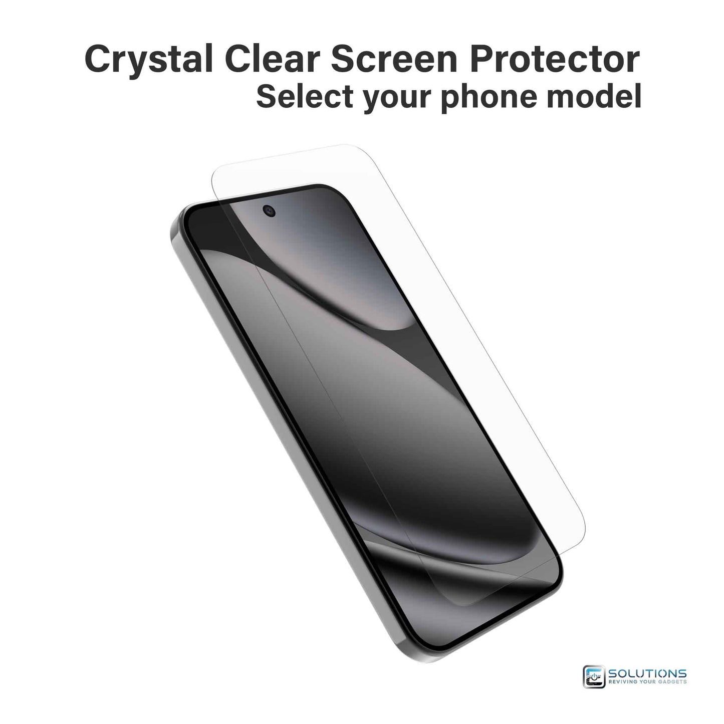Crystal clear screen protector for Google Pixel — transparent anti-scratch tempered glass, custom fit for all Pixel models