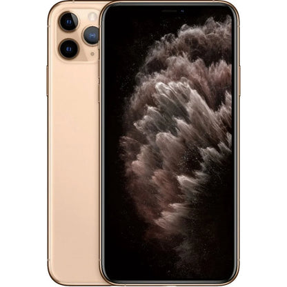 Premium Gold iPhone 11 Pro with 5.8-inch Super Retina XDR display and triple-camera setup — factory unlocked and tested, works with Verizon, AT&T, T-Mobile, and international GSM/CDMA carriers.