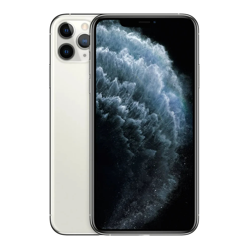 Refined and elegant, the iPhone 11 Pro in Silver offers flagship performance with A13 Bionic chip and stunning OLED display — available at E Solutions in multiple storage variants and fully unlocked for all major U.S. networks.